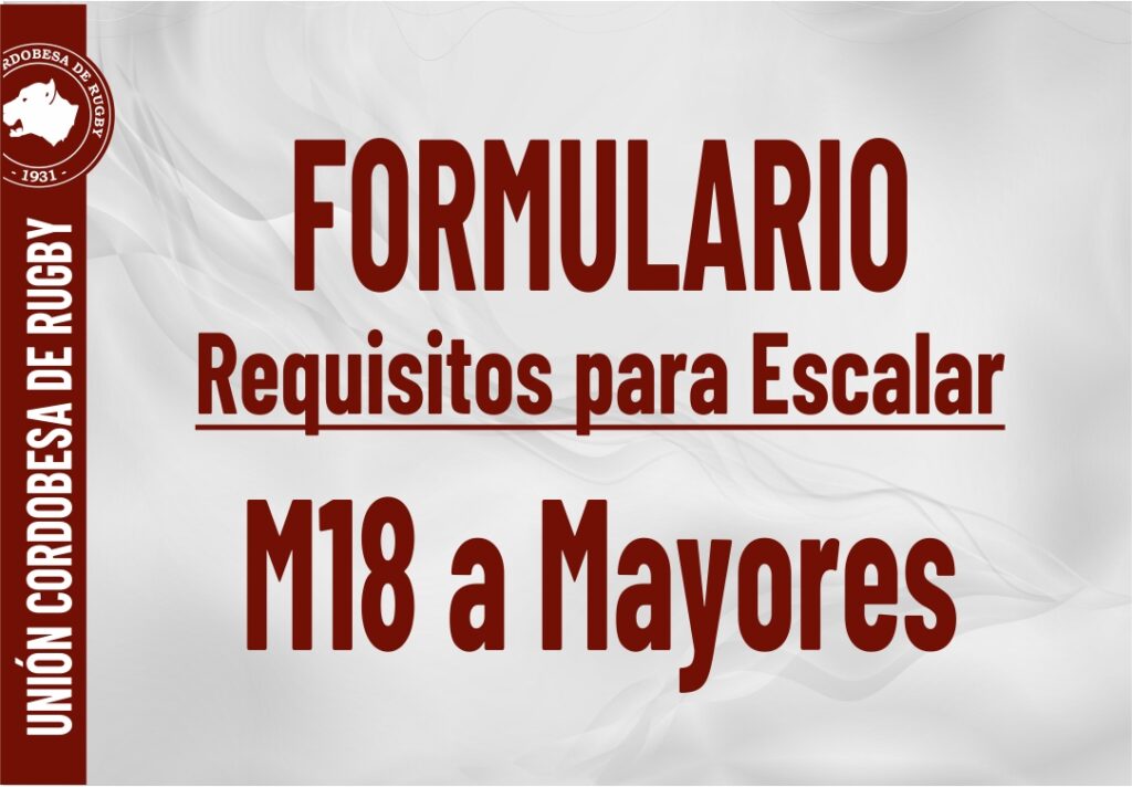 Formulario Escalar M18 a Mayores